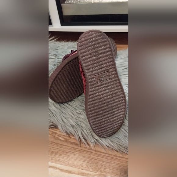 Brand New Burgundy velvet Puma Fenty X by Rihanna size women's 6.5 - Picture 7 of 8